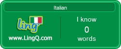 I Am Learning Italian online with LingQ.