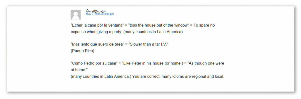 Learning a new language Idioms_in_Puerto_Rico