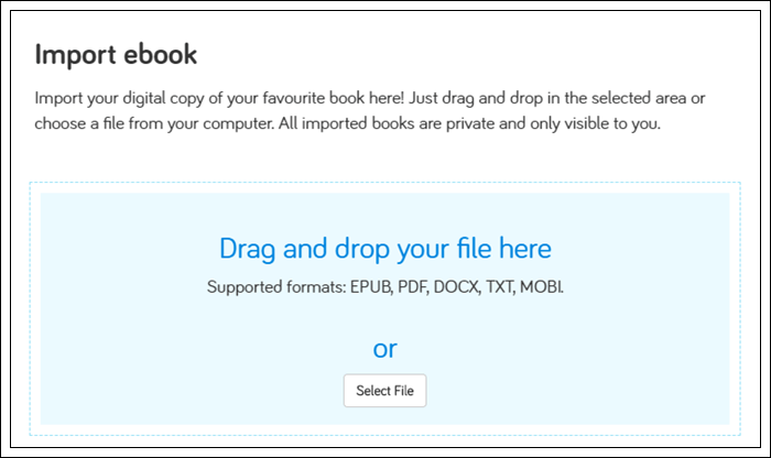 Drag and drop files