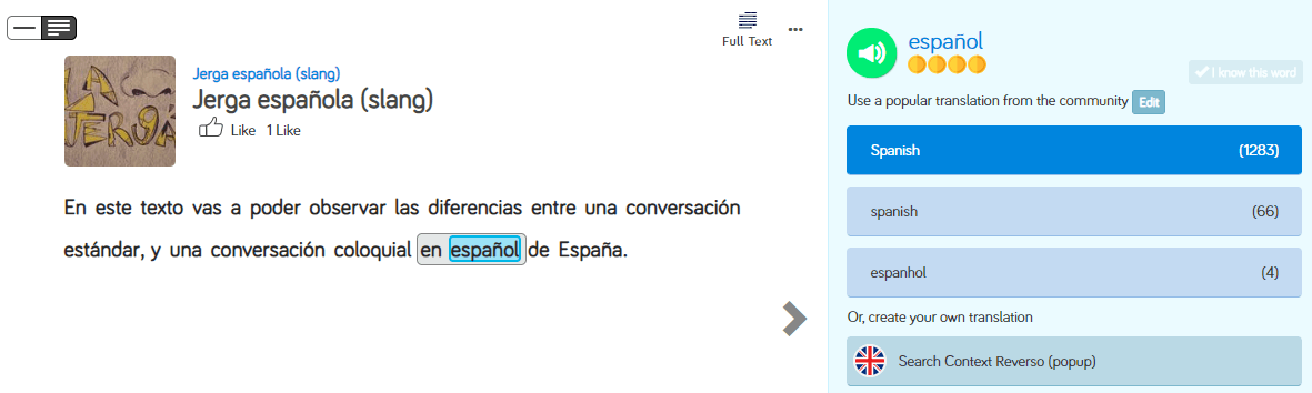 Learn Spanish on LingQ