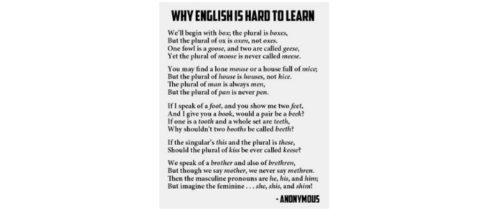 Why English is Hard to Learn