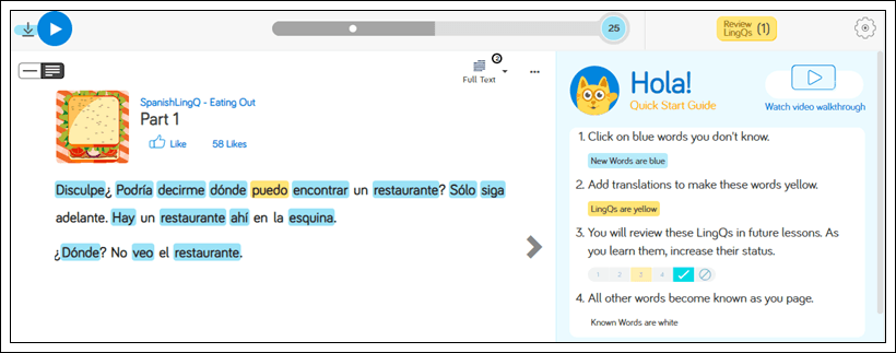 Learn Spanish on LingQ