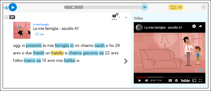 Learning Italian on LingQ