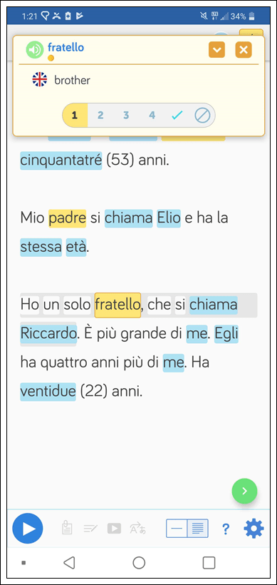 Learn Italian on the LingQ mobile app