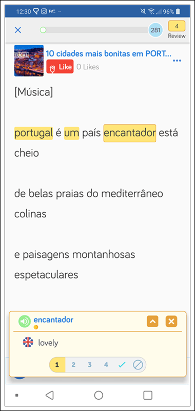 Learn Portuguese online on the LingQ app