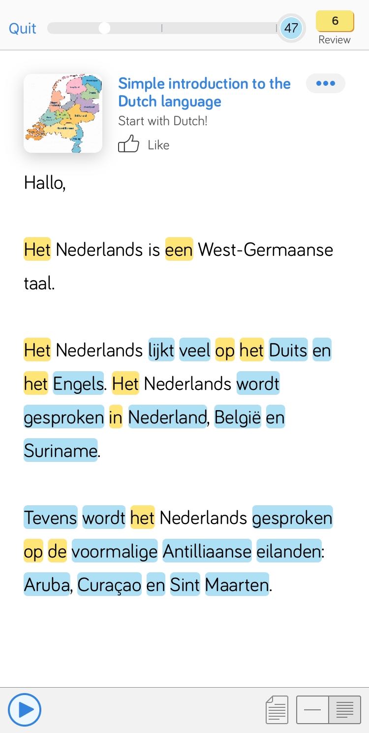 Learn Dutch on the LingQ mobile app