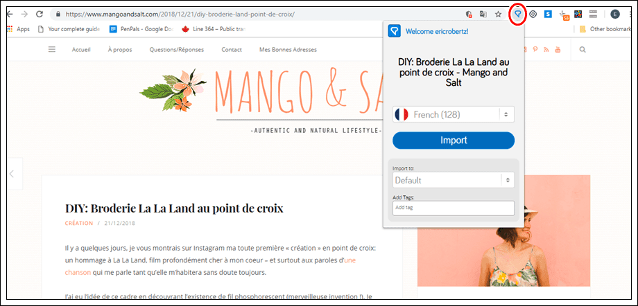 Import blog posts into LingQ