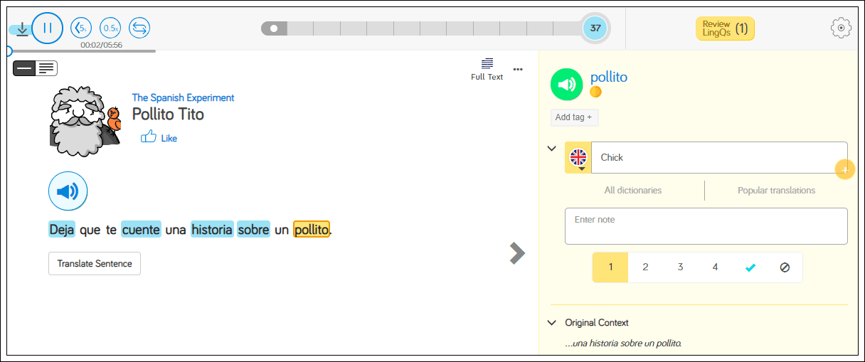 Learn Spanish online on LingQ