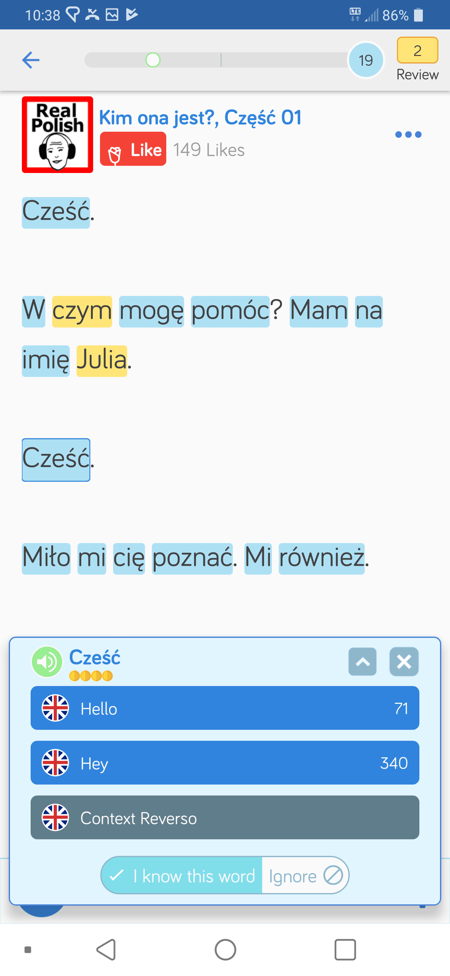 Learn polish on the LingQ mobile app