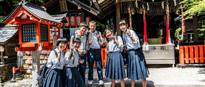 Japanese school students