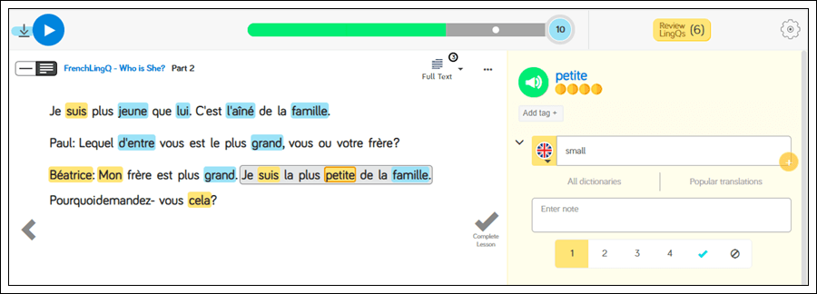 Learn French on LingQ
