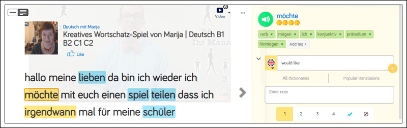 Learn German online using LingQ