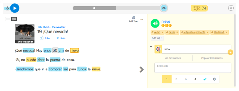 Learn Spanish online on LingQ