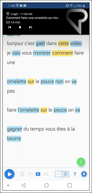 Learn French on the LingQ mobile app