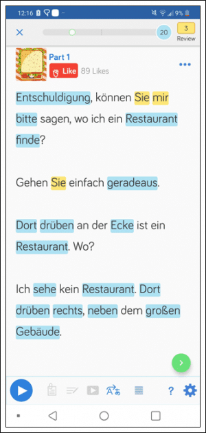 Learn German using the LingQ mobile app
