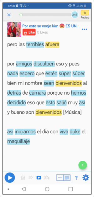 Learn Spanish on the LingQ mobile app