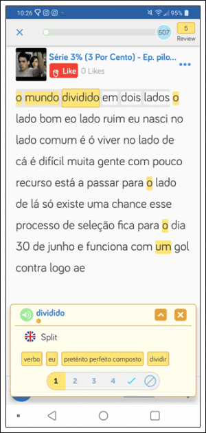 Learn Portuguese on the LingQ mobile app