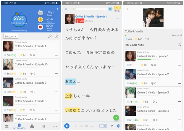 Learn with Asian dramas on the LingQ mobile app