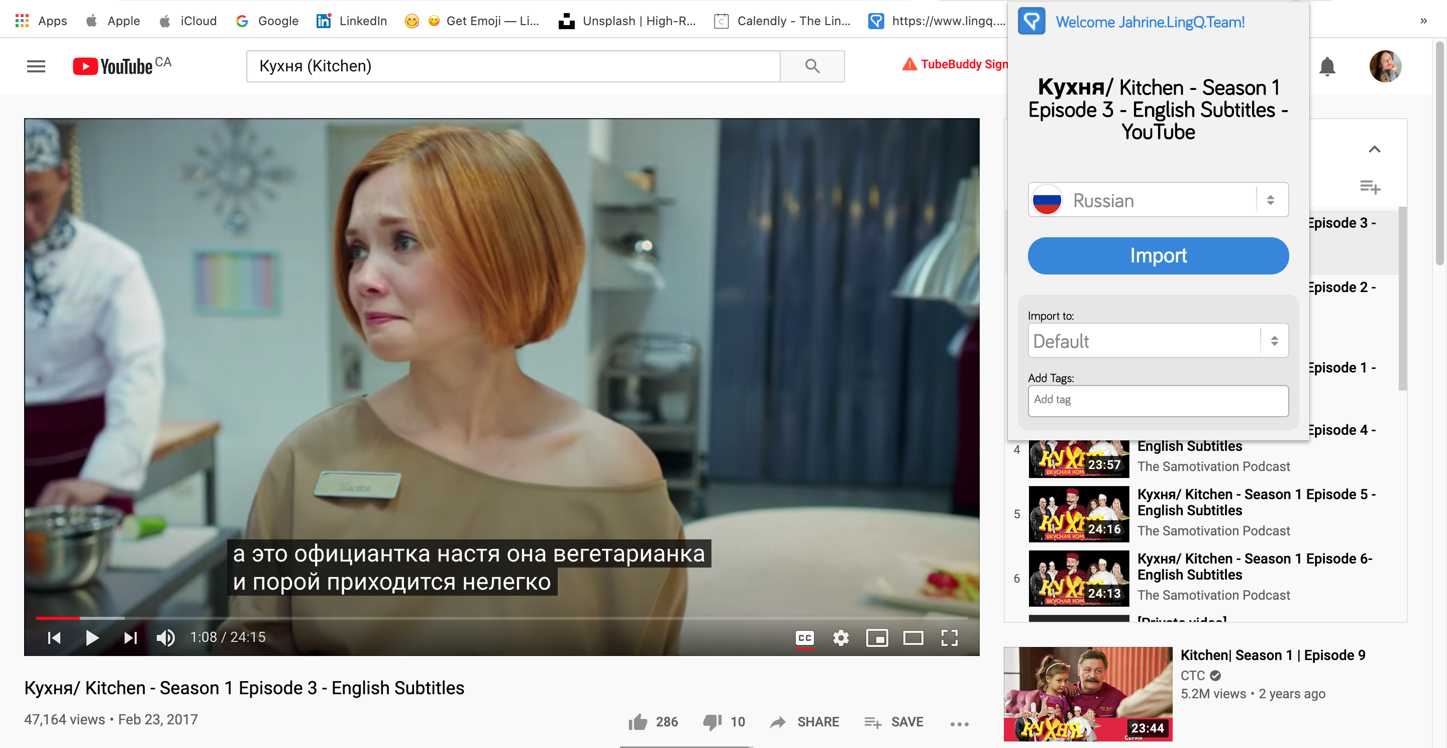 Import Russian TV Shows to Help You Learn Russian on LingQ