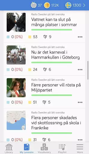 Learn Swedish on the LingQ mobile app