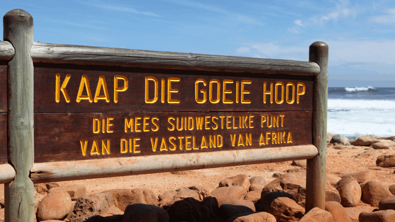Sign for the Cape of Good Hope in Afrikaans