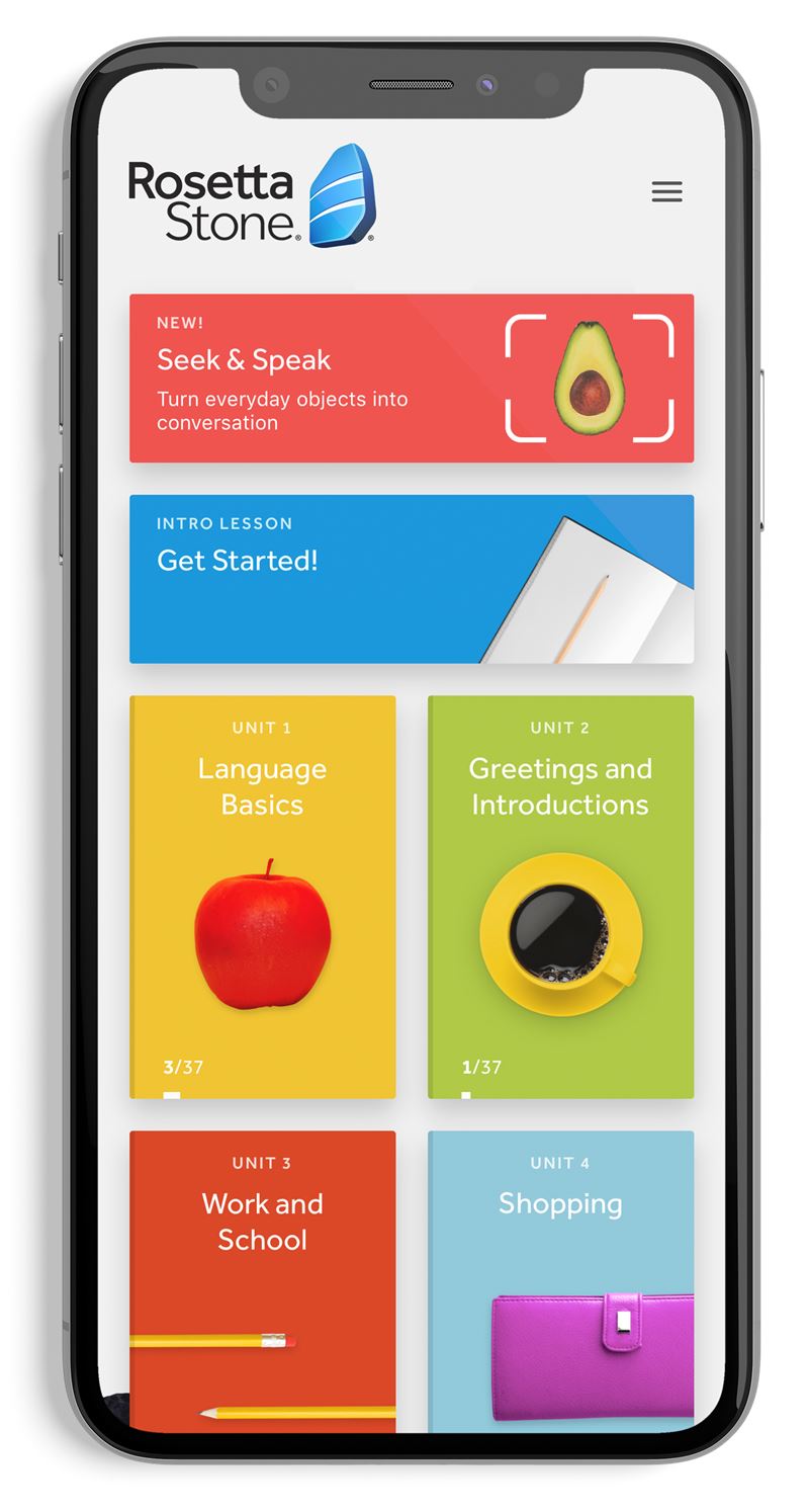 Rosetta Stone interface