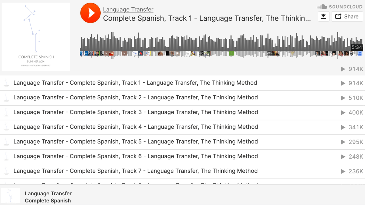 Language Transfer screen