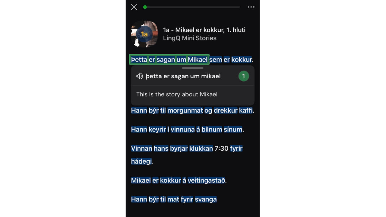 Icelandic Mini Stories 1a