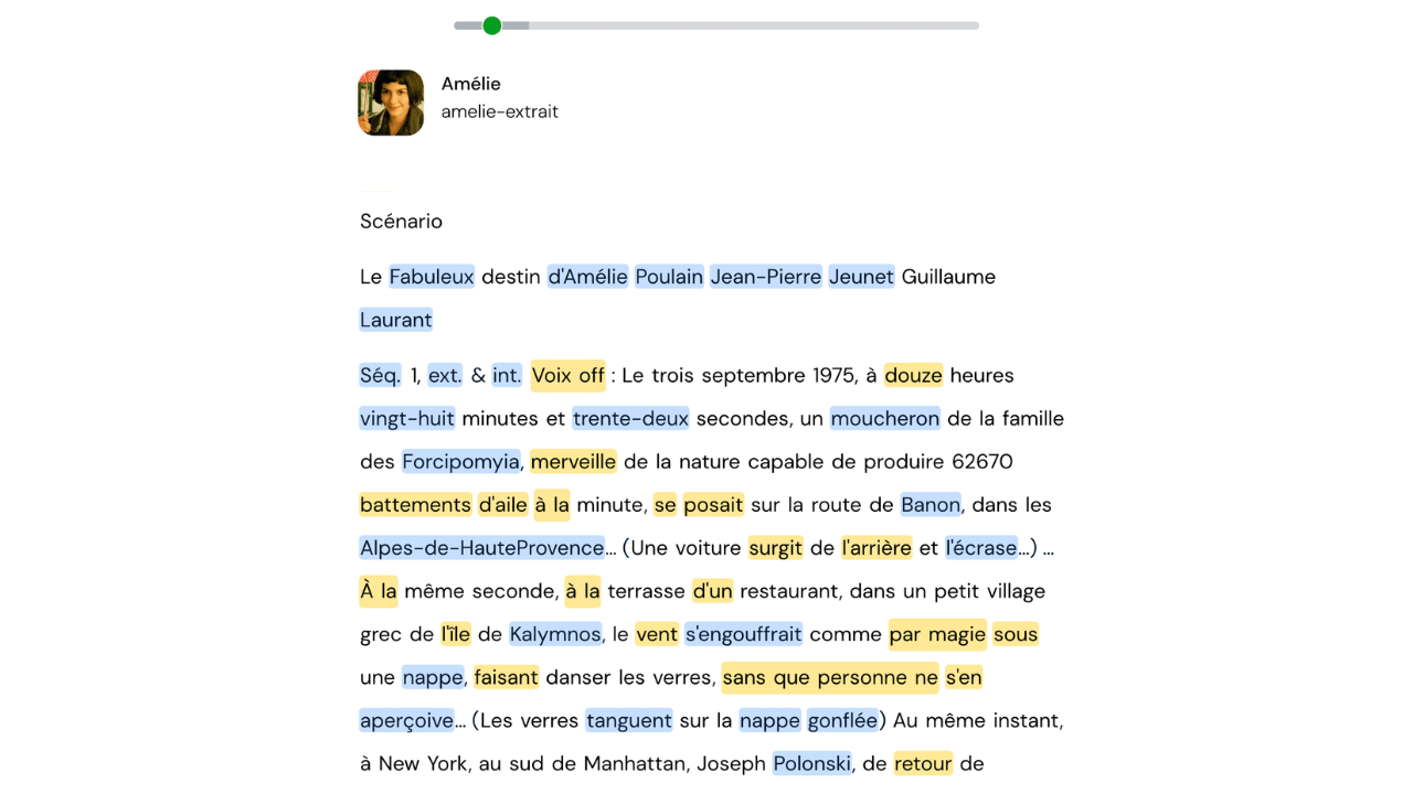 Amélie French lesson on LingQ.