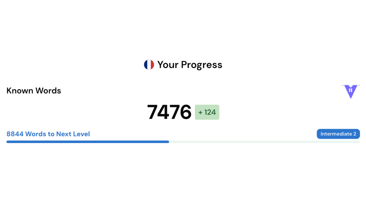 LingQ French statistics.