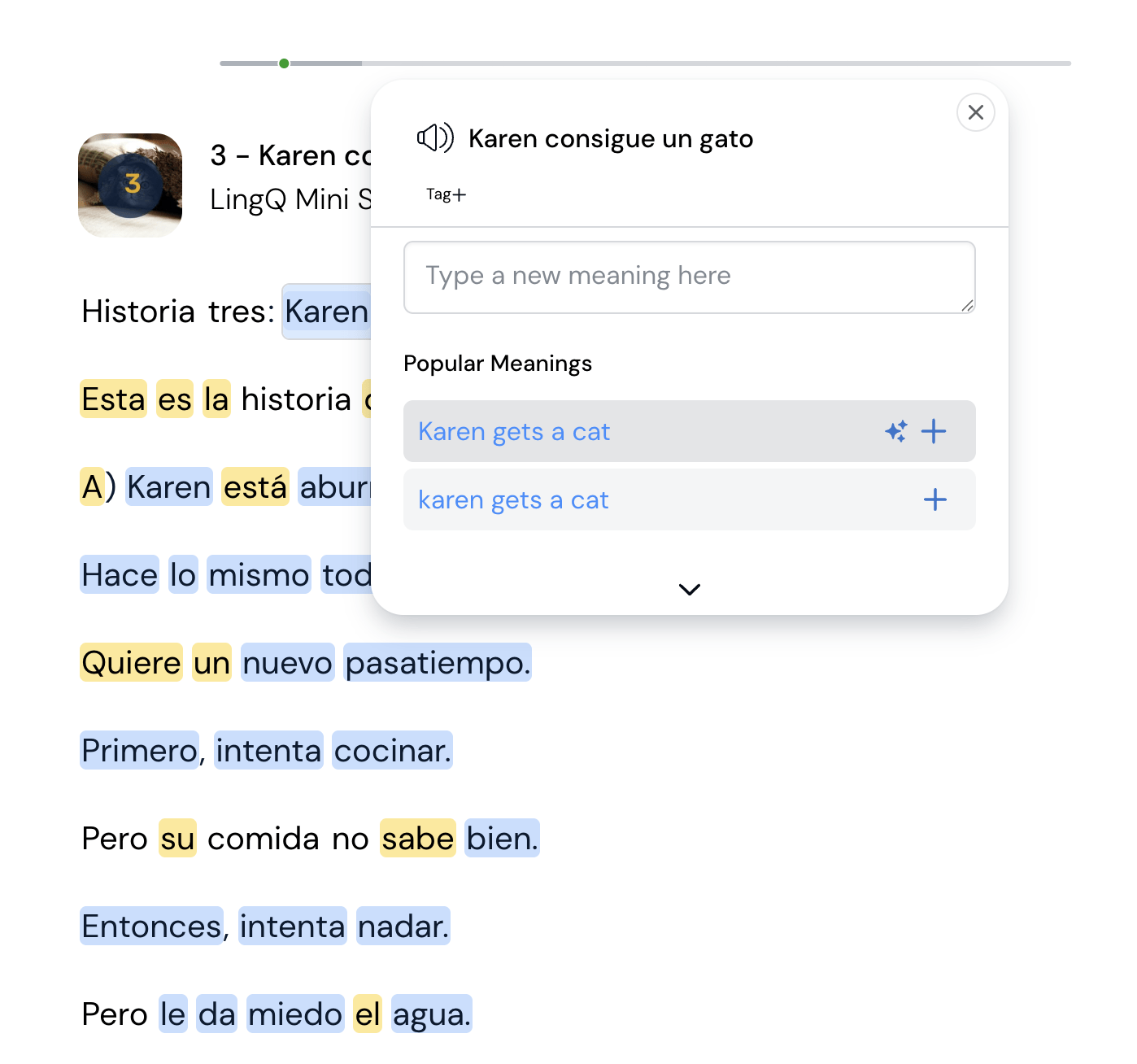 LingQ Spanish Mini Stories