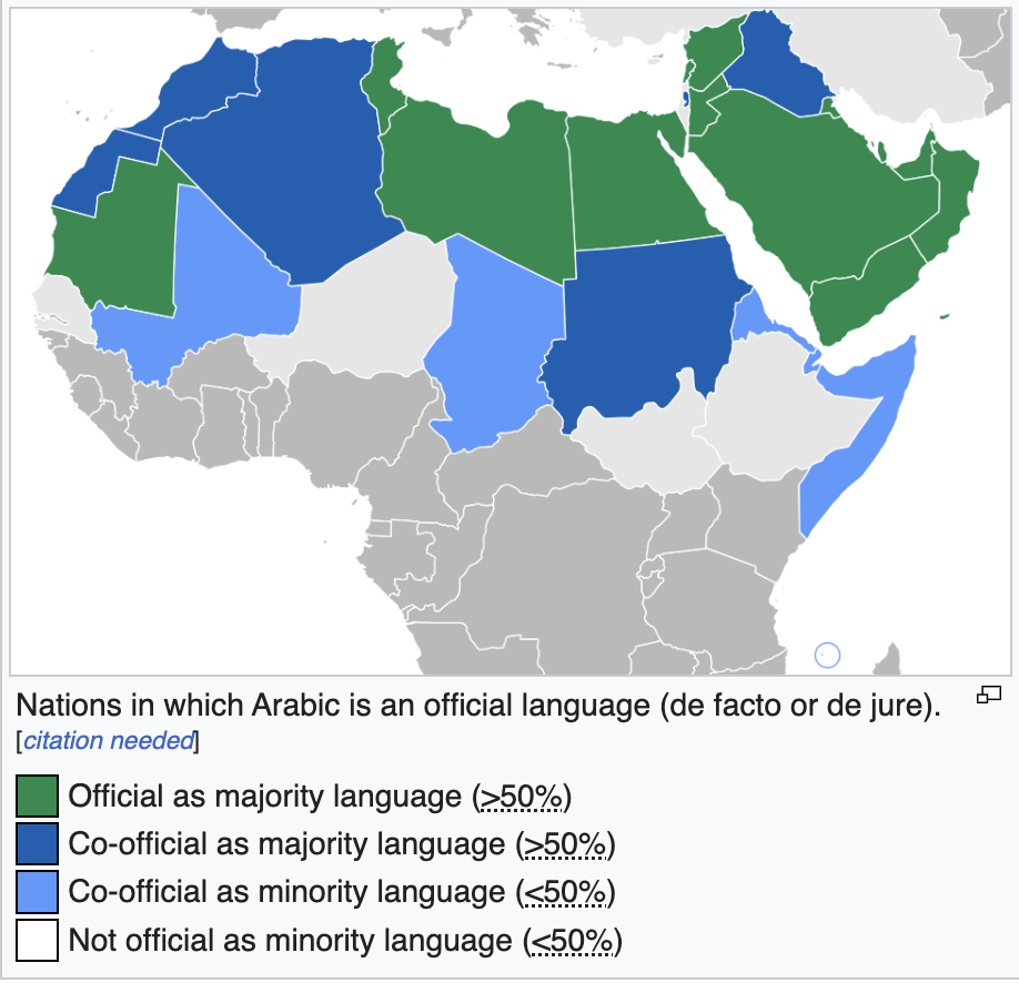 Where Arabic is spoken worldwide.