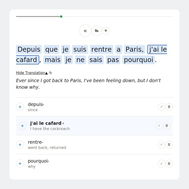 Amelie French lesson on LingQ.