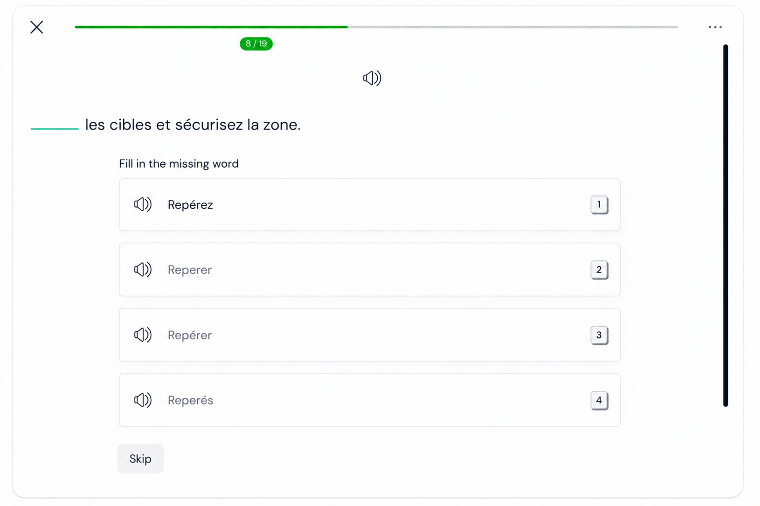 Elite Force vocabulary activity on LingQ